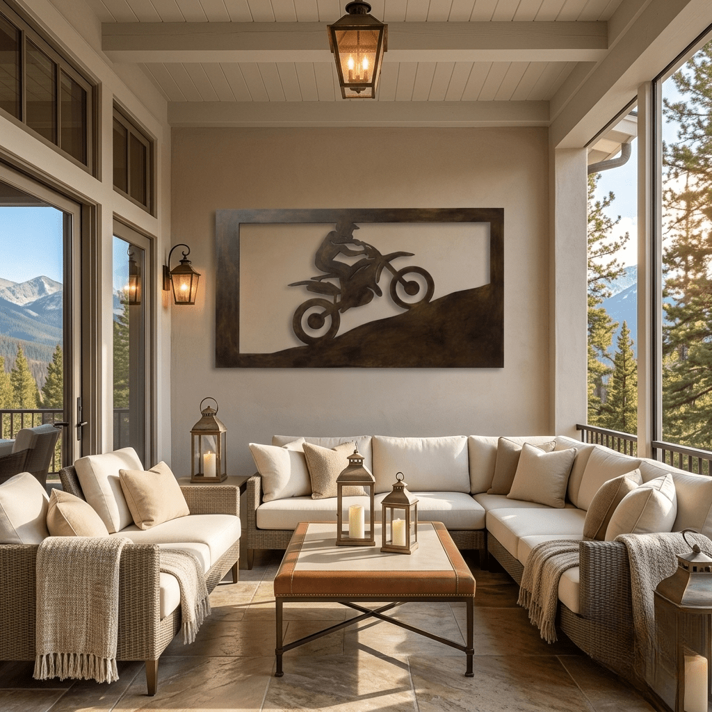The Dustline Rider - Metal Wall Art - Umber - Anthem Classic