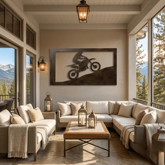 The Dustline Rider - Metal Wall Art - Umber - Anthem Classic