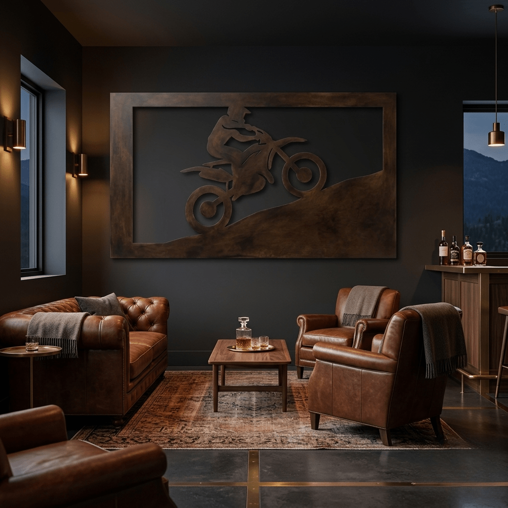 The Dustline Rider - Metal Wall Art - Umber - Anthem Classic