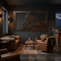 The Dustline Rider - Metal Wall Art - Umber - Anthem Classic