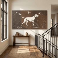 The English Pointer - Metal Wall Art - Umber