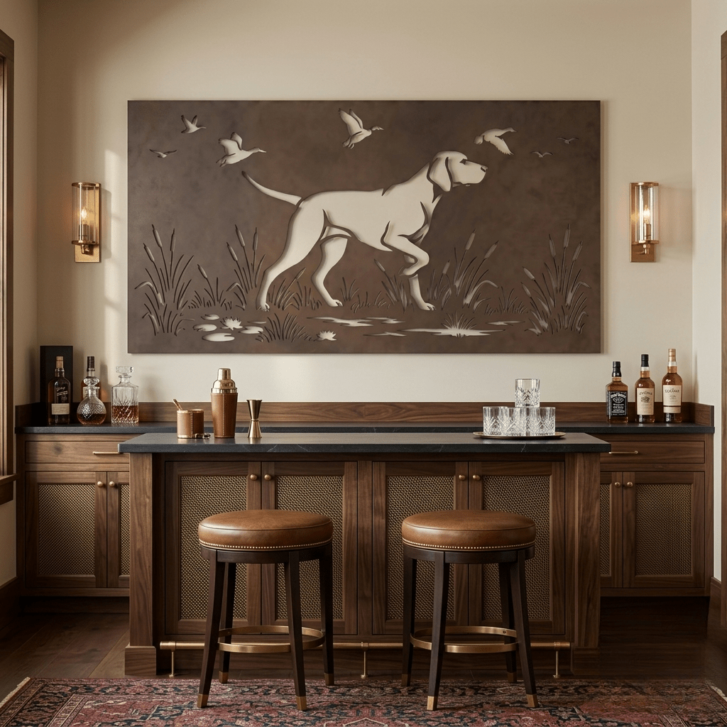 The English Pointer - Metal Wall Art - Umber - Anthem Classic