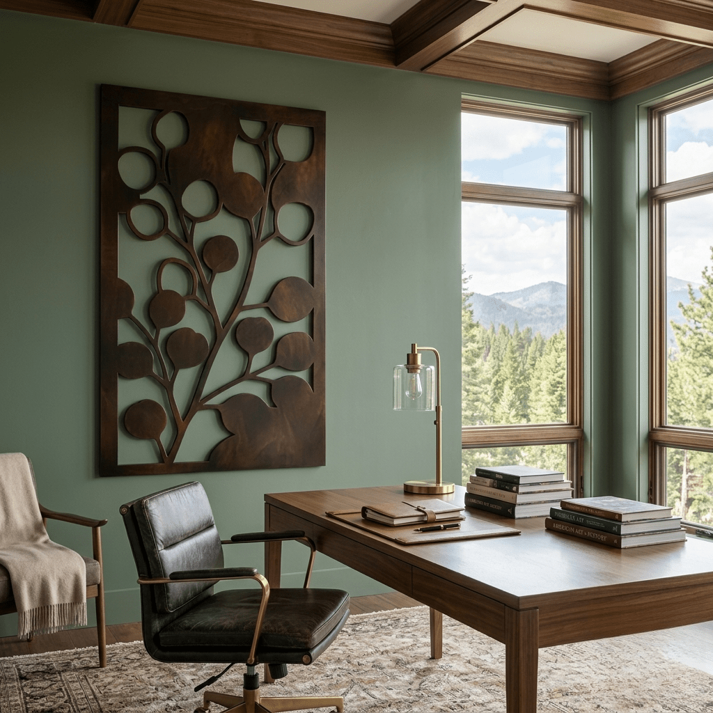 The Eucalyptus - Metal Wall Art - Umber - Anthem Classic