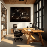 The Excavator - Metal Wall Art - Umber