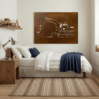 The Excavator - Metal Wall Art - Oxide