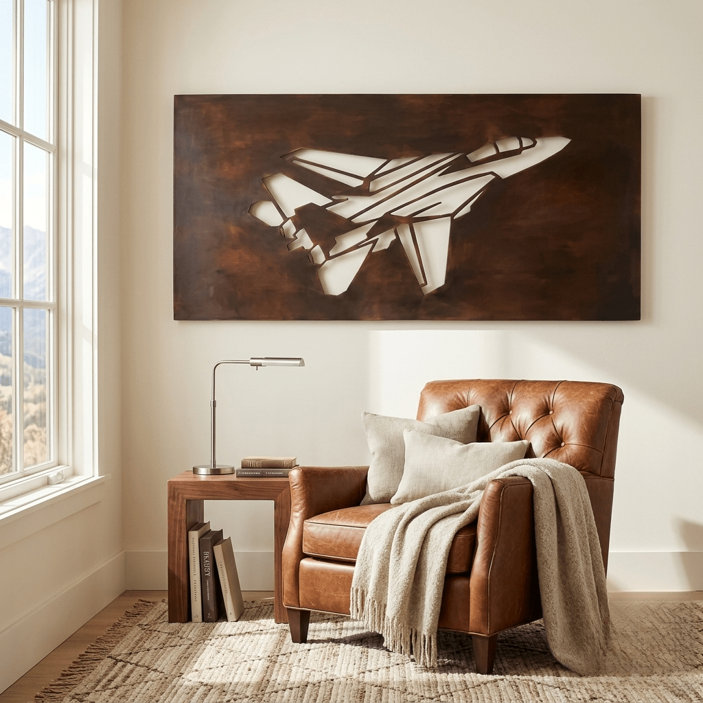 The F - 14 Tomcat - Metal Wall Art - Umber - Anthem Classic
