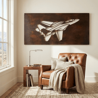 The F-14 Tomcat - Metal Wall Art - Umber