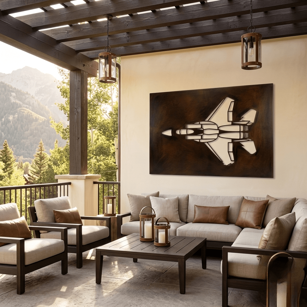 The F22 Raptor - Metal Wall Art - Umber - Anthem Classic