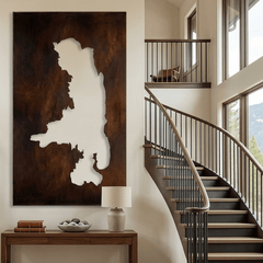 The Flathead Lake - Metal Wall Art - Umber - Anthem Classic