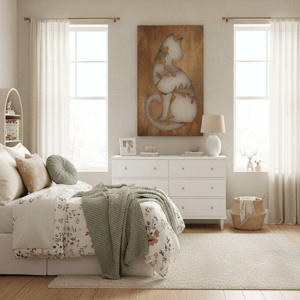 The Floral Feline - Metal Wall Art - Anthem Classic