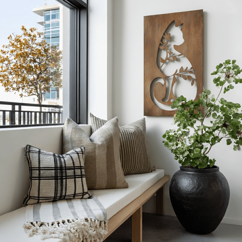 The Floral Feline - Metal Wall Art - Anthem Classic