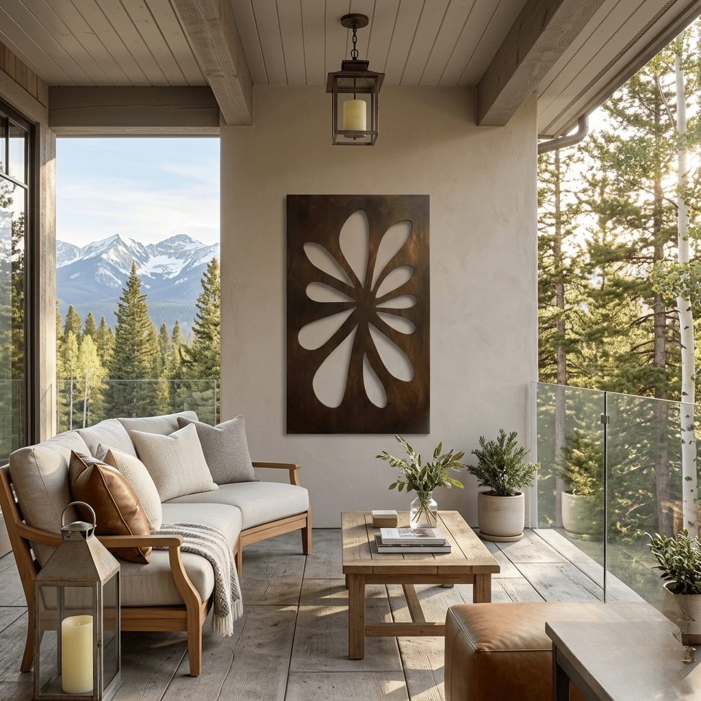 The Flourish - Metal Wall Art - Umber - Anthem Classic