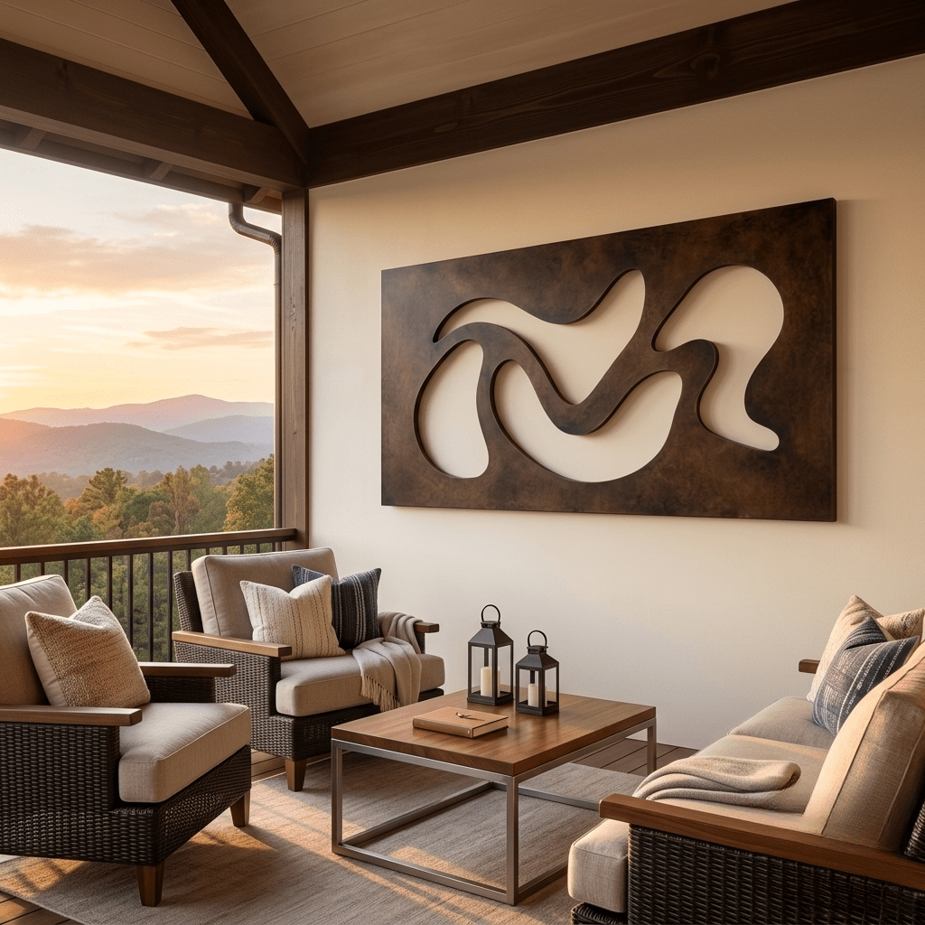 The Flow Form - Metal Wall Art - Umber - Anthem Classic