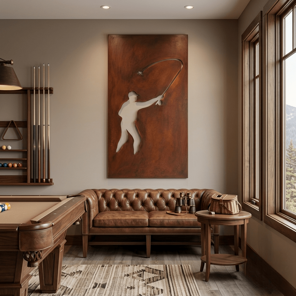 The Fly Angler - Metal Wall Art - Oxide - Anthem Classic