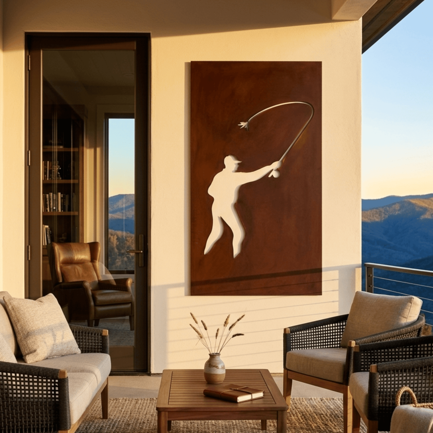 The Fly Angler - Metal Wall Art - Oxide - Anthem Classic