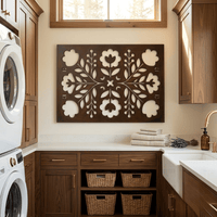 The Folk Garden - Metal Wall Art - Umber