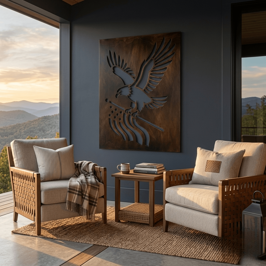 The Freedom Eagle - Metal Wall Art - Umber - Anthem Classic