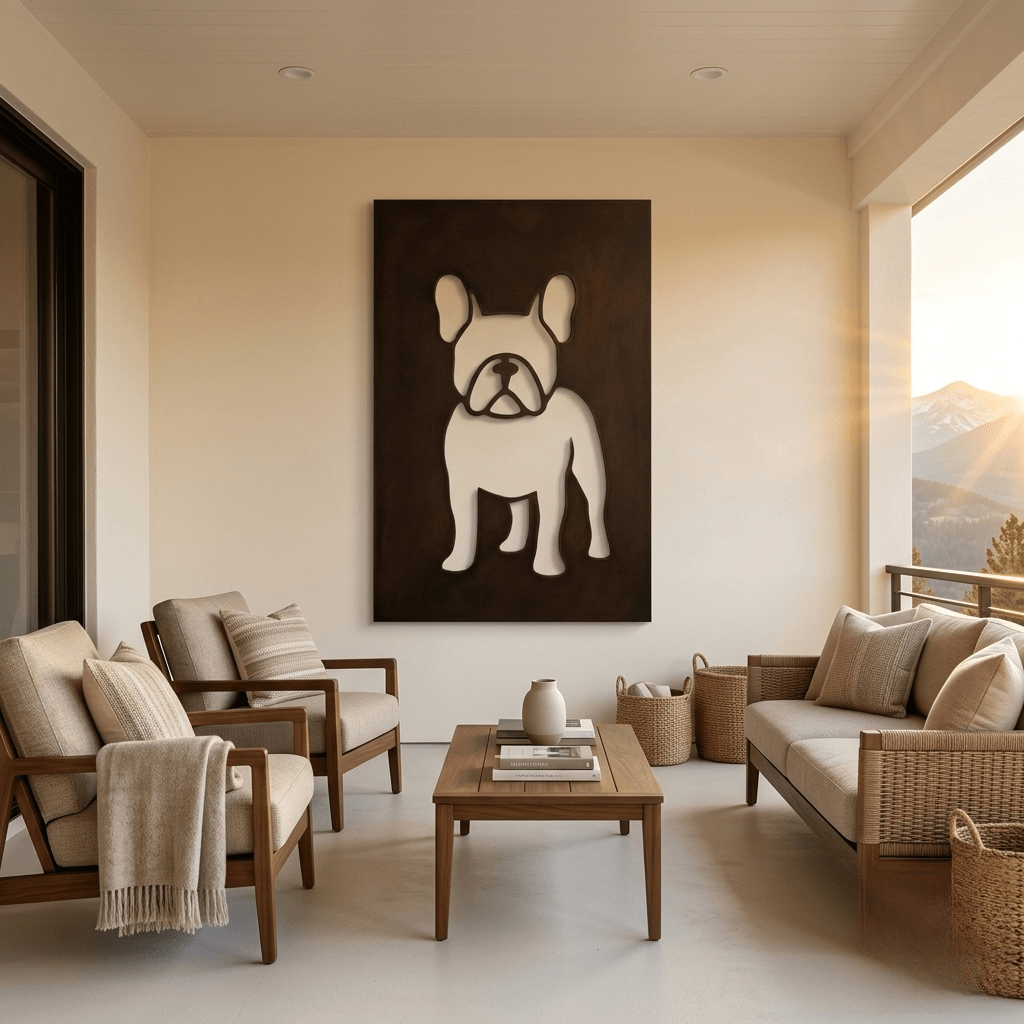 The Frenchie - Metal Wall Art - Umber - Anthem Classic