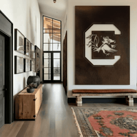The Gamecock C - Wall Art - Portrait - Umber