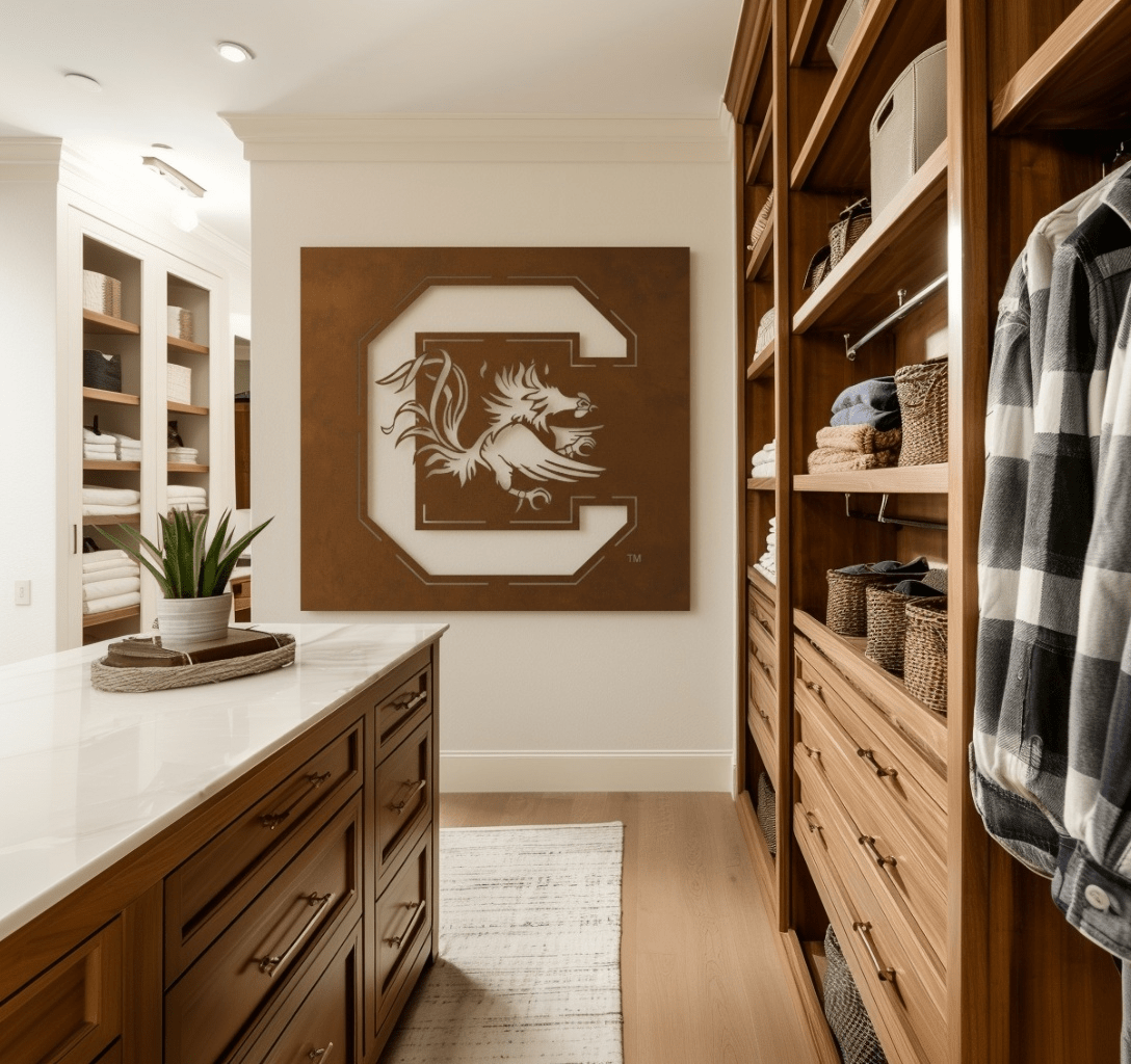 The Gamecock - Metal Wall Art - Square Umber - Anthem Classic