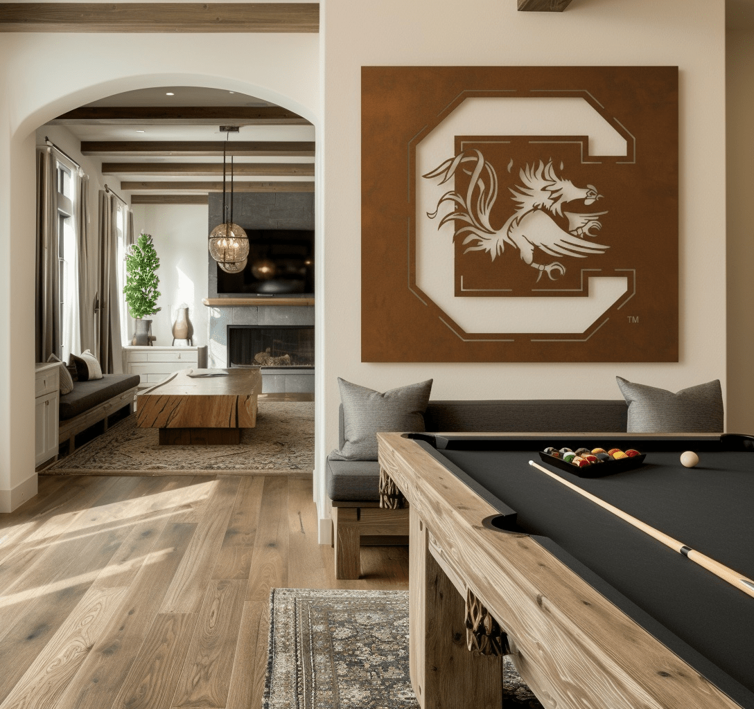 The Gamecock - Metal Wall Art - Square Umber - Anthem Classic