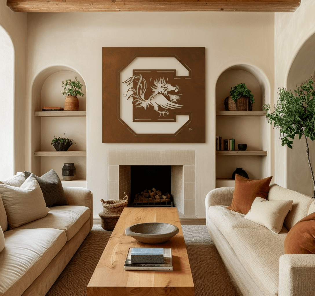 The Gamecock - Metal Wall Art - Square Umber - Anthem Classic