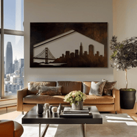 The Golden Gate - Metal Wall Art - Umber