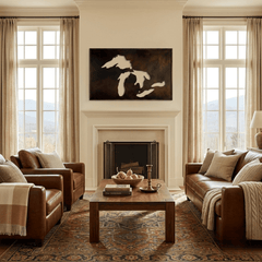 The Great Lakes - Metal Wall Art - Umber - Anthem Classic