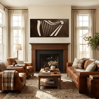 The Harp - Metal Wall Art - Umber
