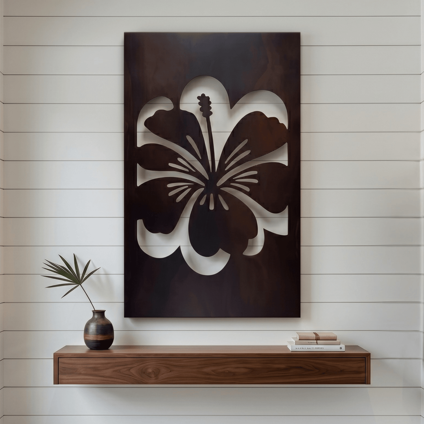 The Hawaii Hibiscus - Metal Wall Art - Umber - Anthem Classic