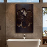 The Hawaii Hibiscus - Metal Wall Art - Umber