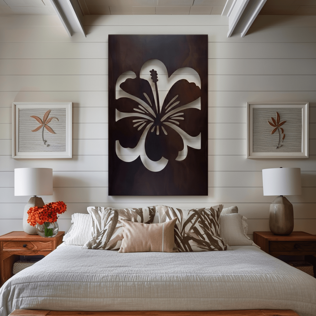 The Hawaii Hibiscus - Metal Wall Art - Umber - Anthem Classic