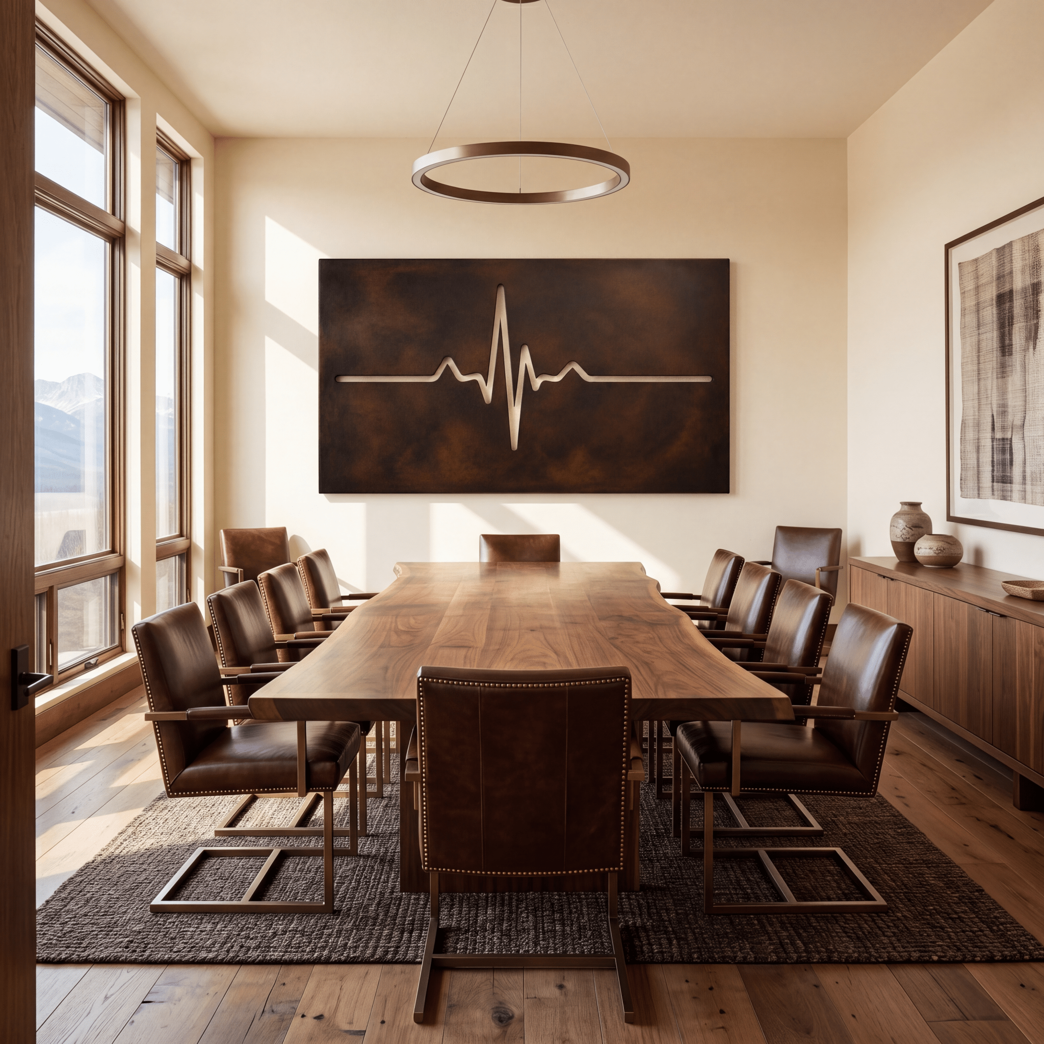 The Heartbeat - Metal Wall Art - Umber - Anthem Classic