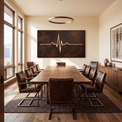 The Heartbeat - Metal Wall Art - Umber - Anthem Classic