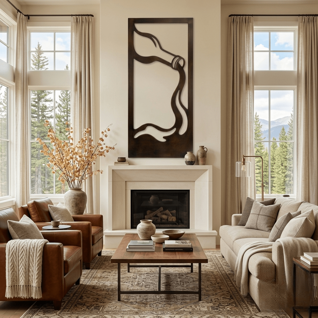 The Heavy Pour - Metal Wall Art - Umber - Anthem Classic