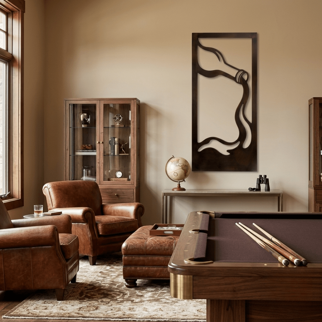 The Heavy Pour - Metal Wall Art - Umber - Anthem Classic