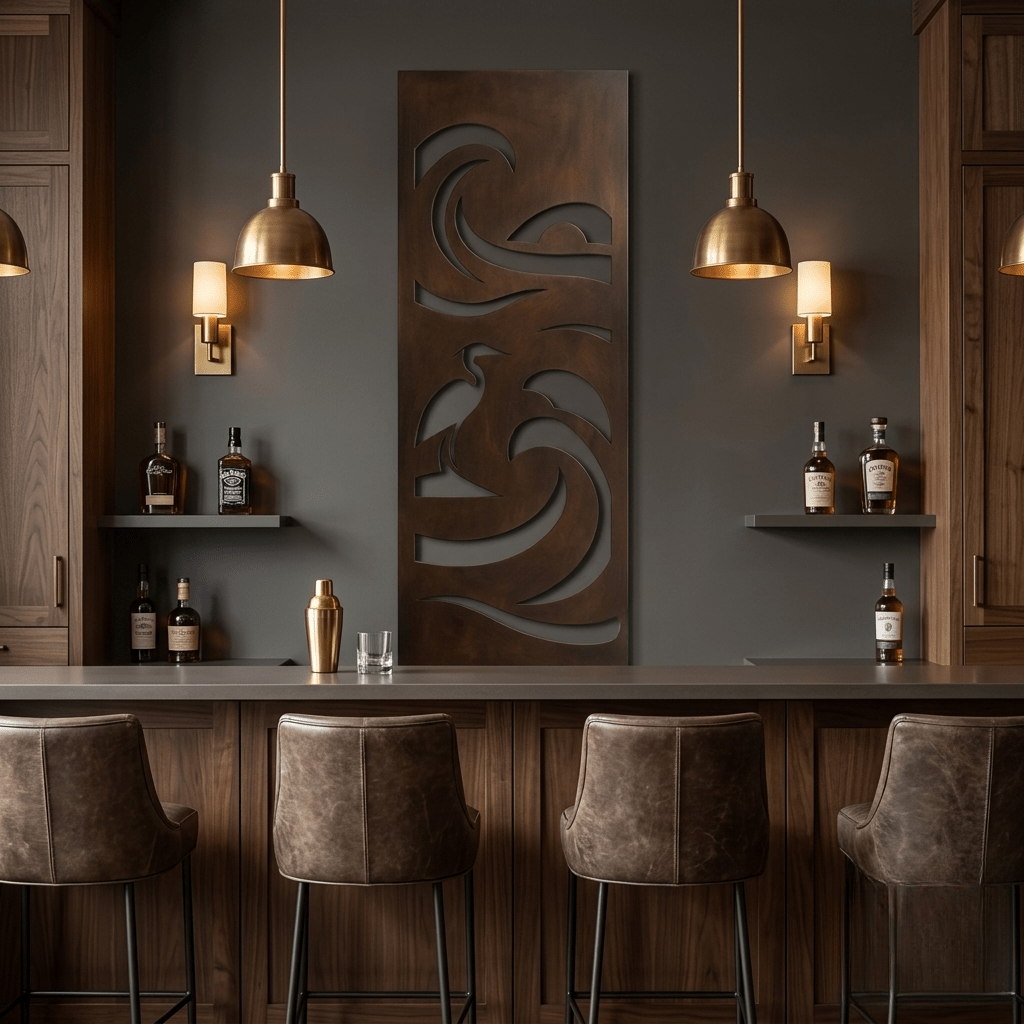 The Heron - Metal Wall Art - Umber - Anthem Classic