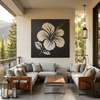 The Hibiscus - Metal Wall Art - Forge
