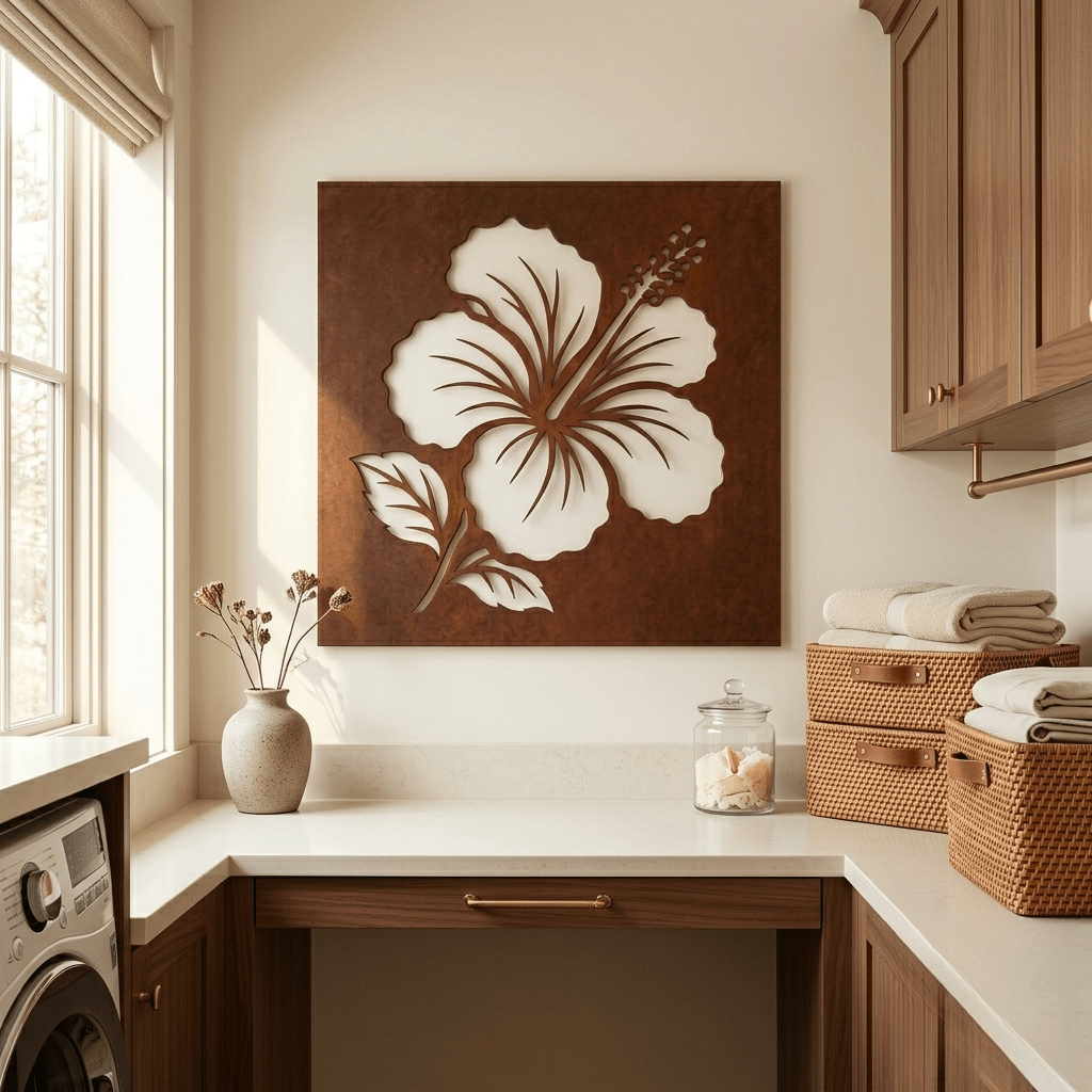 The Hibiscus - Metal Wall Art - Oxide - Anthem Classic