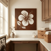 The Hibiscus - Metal Wall Art - Oxide