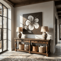The Hibiscus - Metal Wall Art - Umber - Anthem Classic