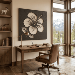The Hibiscus - Metal Wall Art - Umber - Anthem Classic