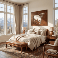The Highland Cow - Metal Wall Art - Oxide
