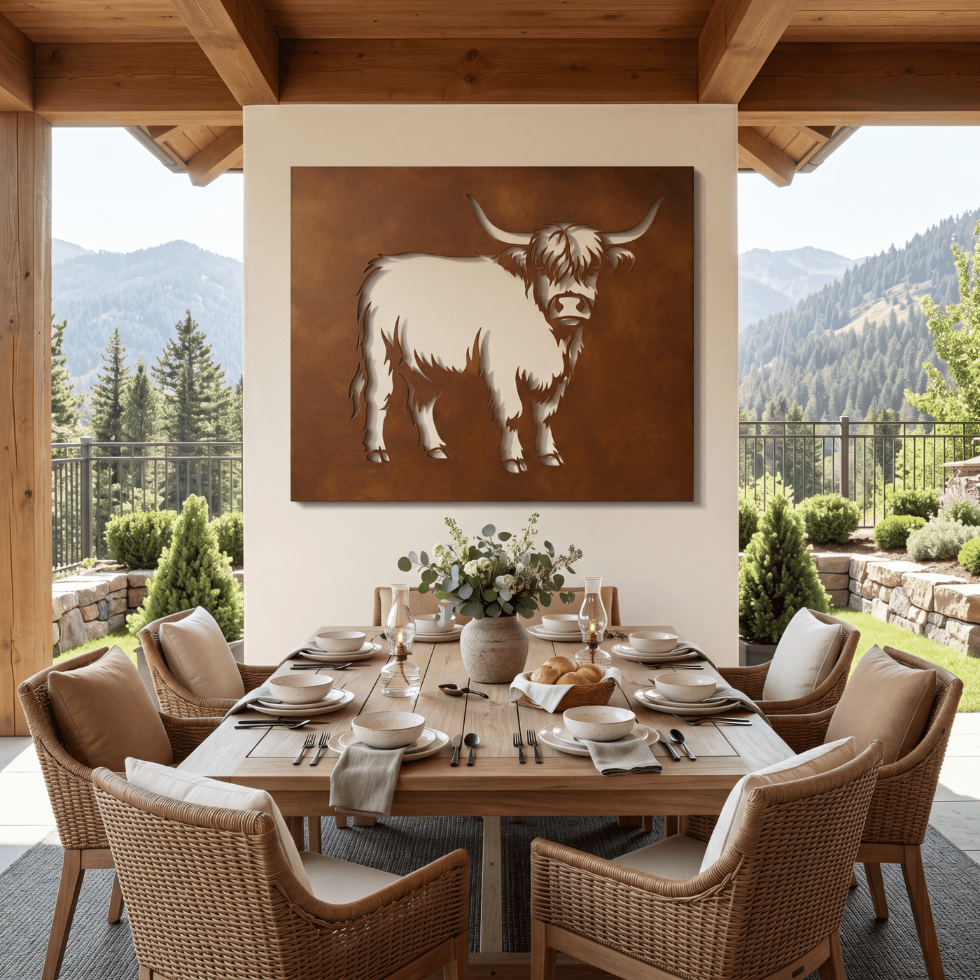 The Highland Cow - Metal Wall Art - Oxide - Anthem Classic