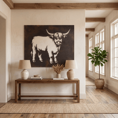 The Highland Cow - Metal Wall Art - Umber - Anthem Classic
