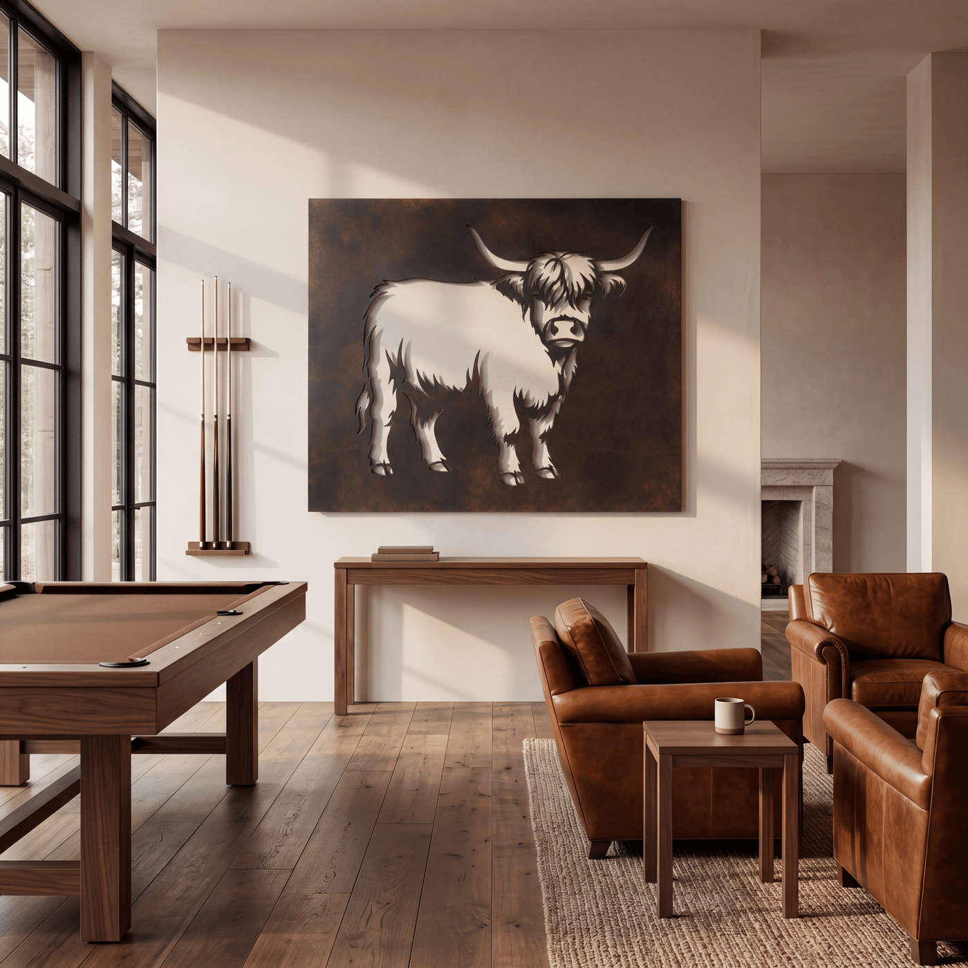 The Highland Cow - Metal Wall Art - Umber - Anthem Classic