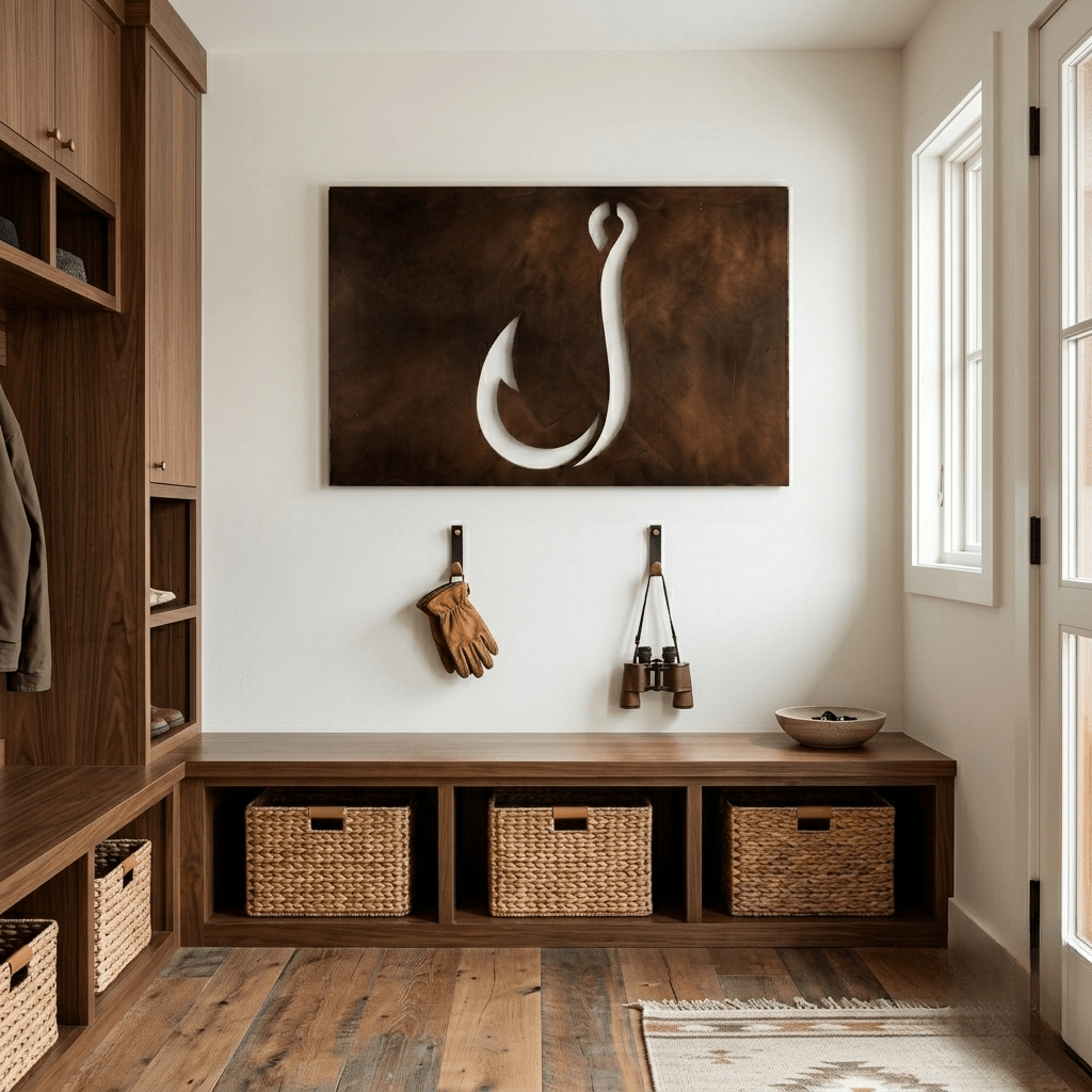 The Hook - Metal Wall Art - Umber - Anthem Classic