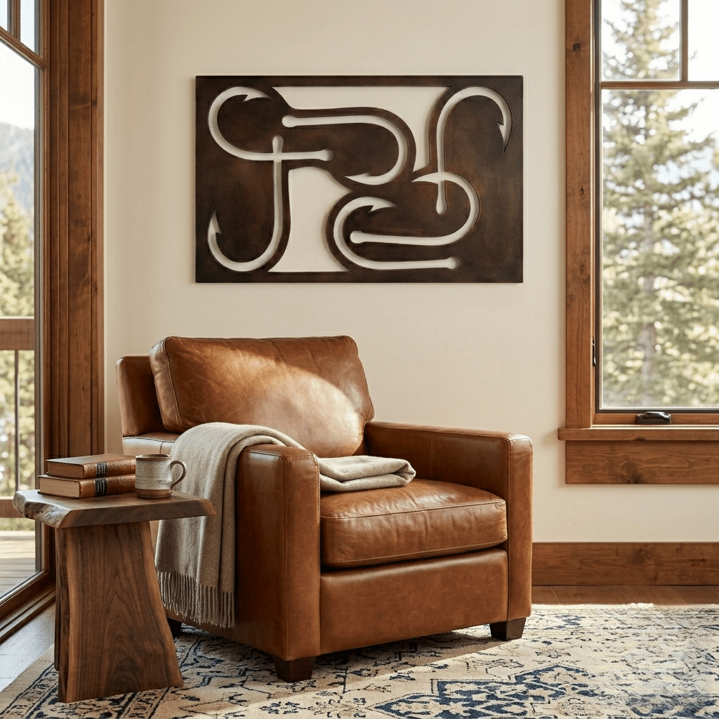 The Hook Theory - Metal Wall Art - Umber - Anthem Classic
