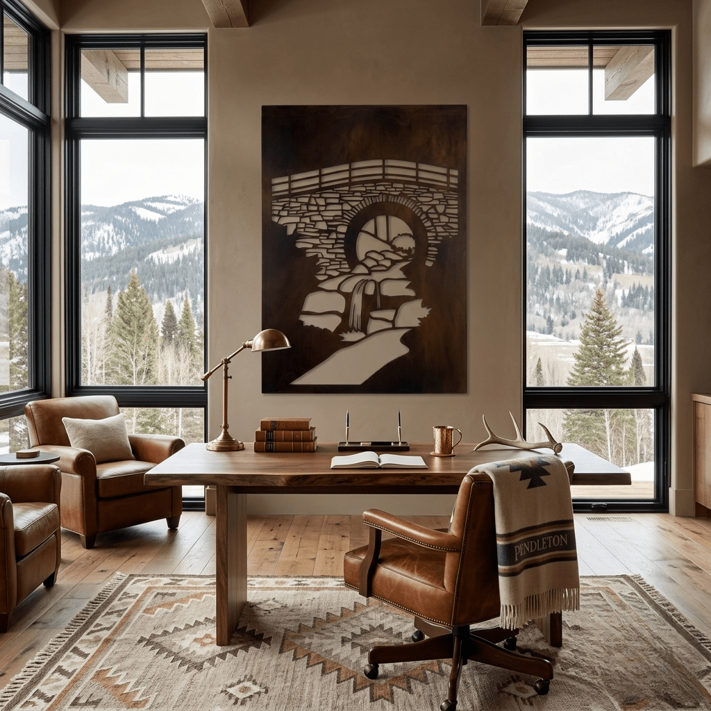The Hot Springs - Metal Wall Art - Umber - Anthem Classic