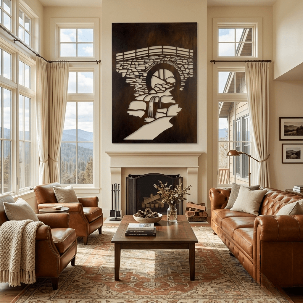 The Hot Springs - Metal Wall Art - Umber - Anthem Classic
